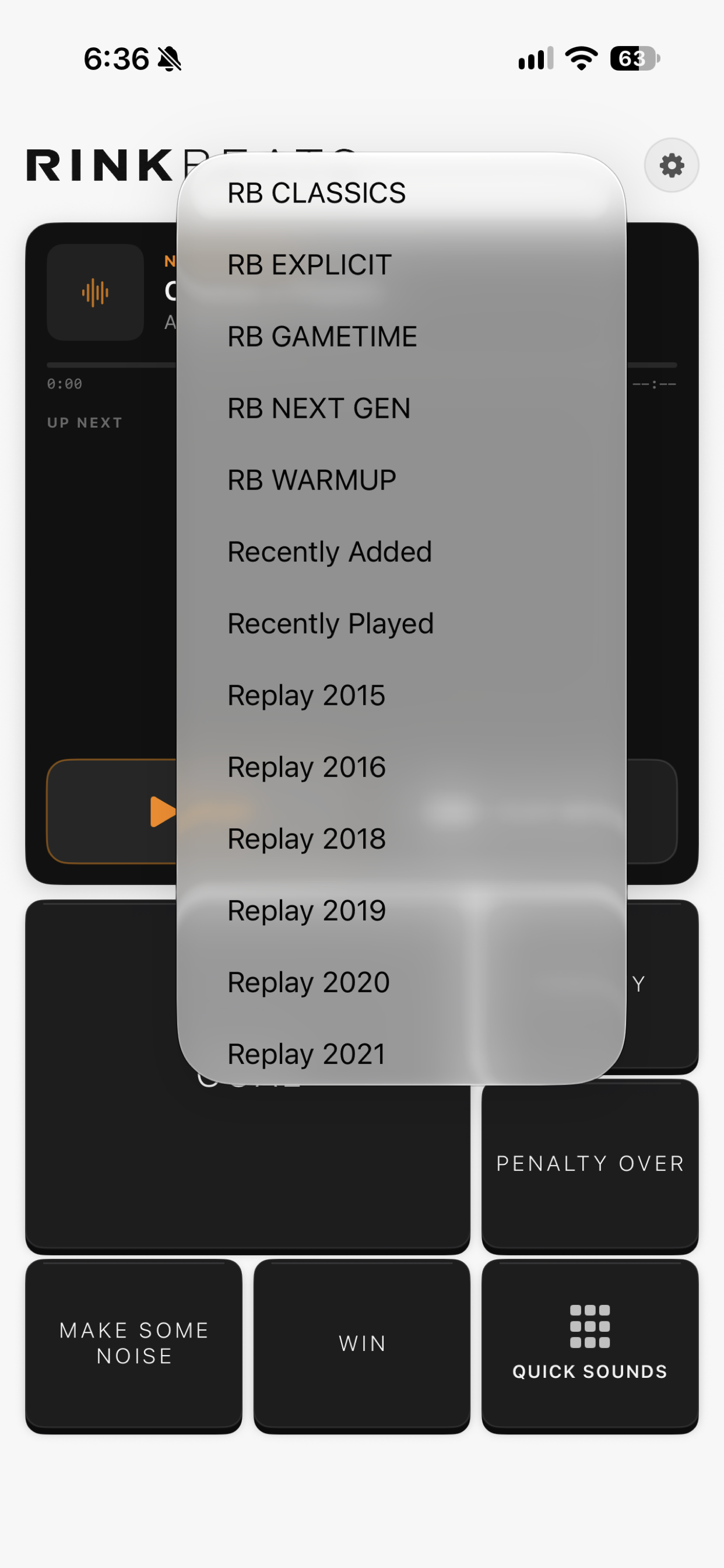 RinkBeats iPhone screenshot