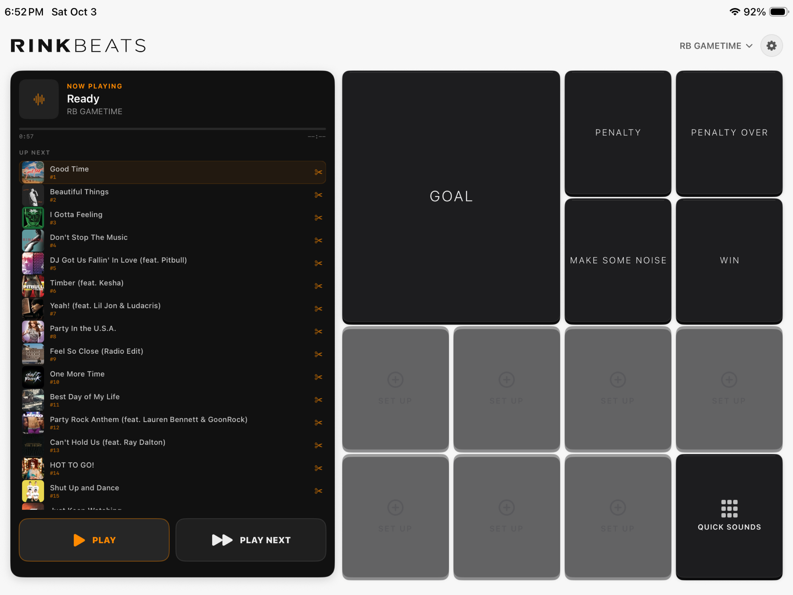 RinkBeats landscape Booth Mode
